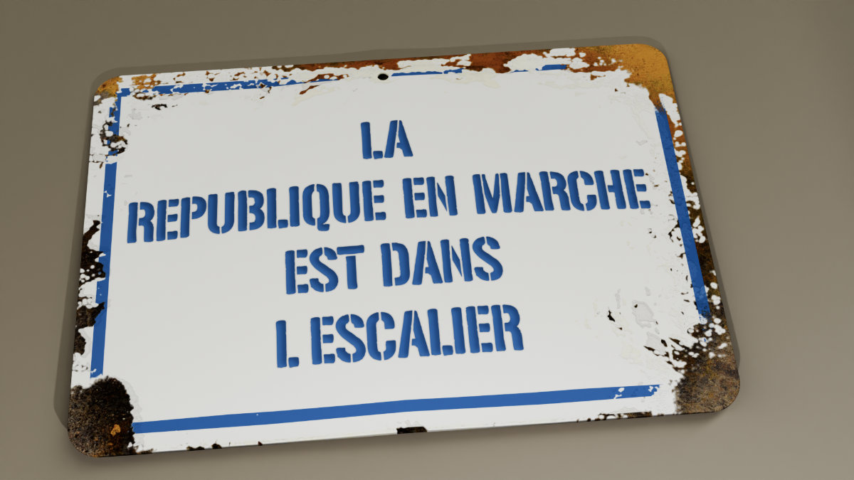 Fausse plaque émaillée